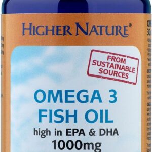 Higher Nature Fish Oil Omega 3 - 180 Capsules