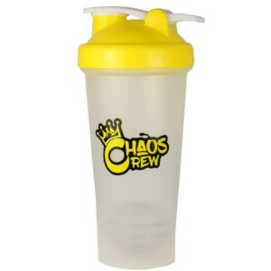 Chaos Crew Protein Shaker Bottle Yellow 600ml