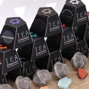 Raw Crystal Gemstone Tea Strainer - Rock Quartz - Image 2