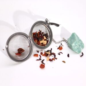 Raw Crystal Gemstone Tea Strainer - Rock Quartz - Image 7