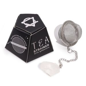 Raw Crystal Gemstone Tea Strainer - Rock Quartz - Image 8