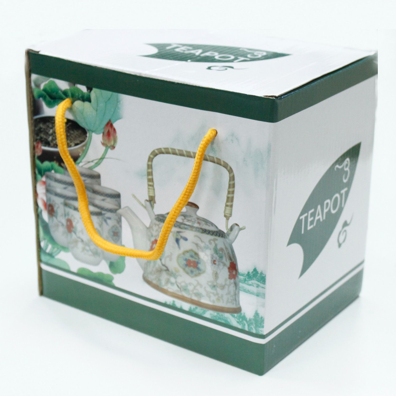 Herbal Teapot Set - Blue Pattern - Image 7