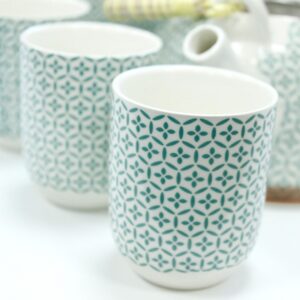 Herbal Teapot Set - Green Mosaic - Image 6