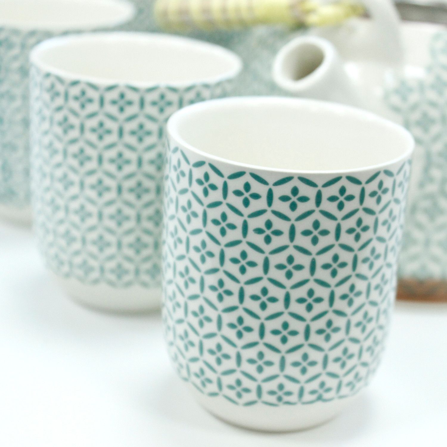 Herbal Teapot Set - Green Mosaic - Image 6