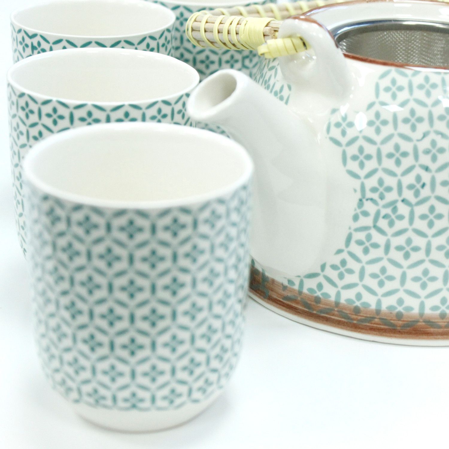 Herbal Teapot Set - Green Mosaic - Image 5