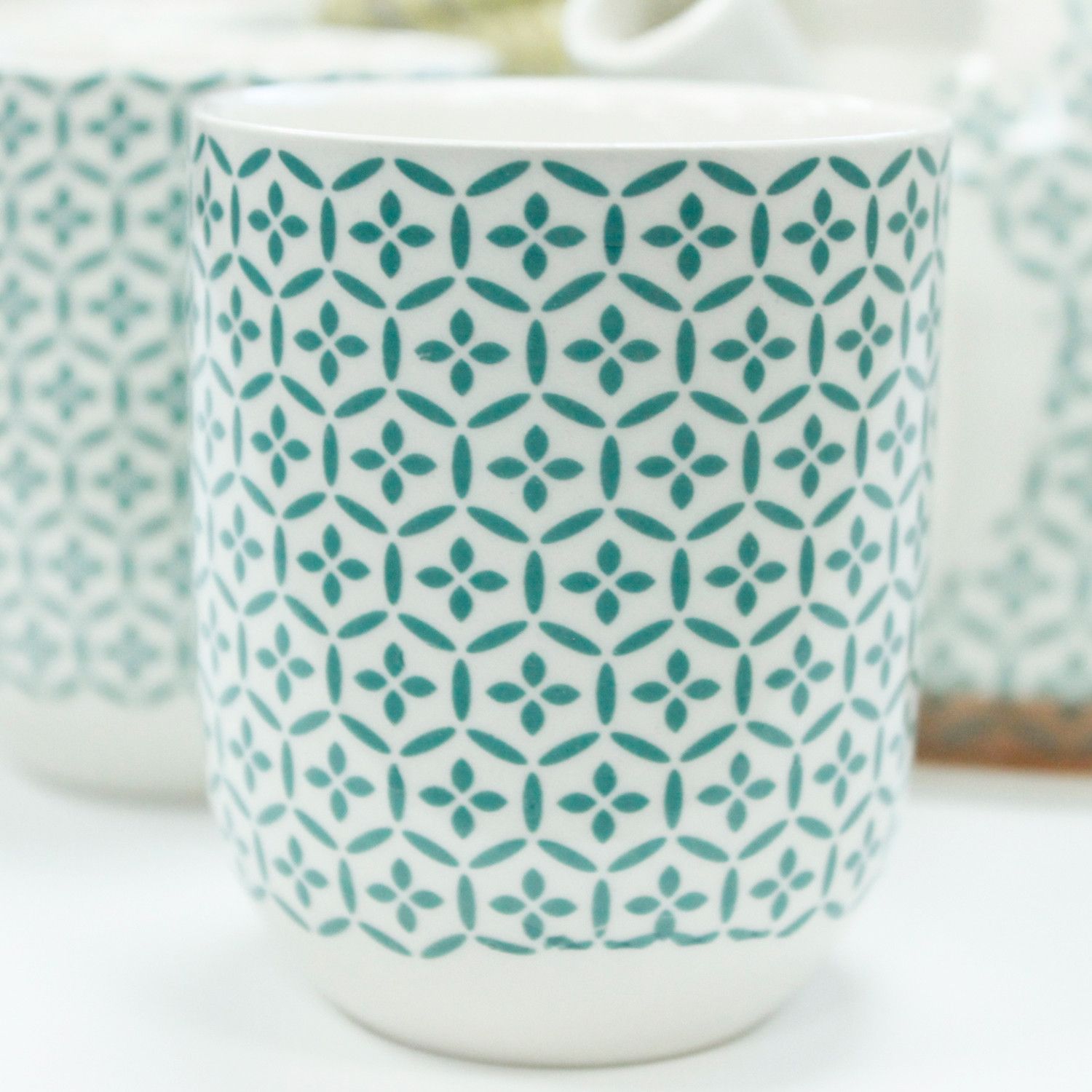 Herbal Teapot Set - Green Mosaic - Image 4