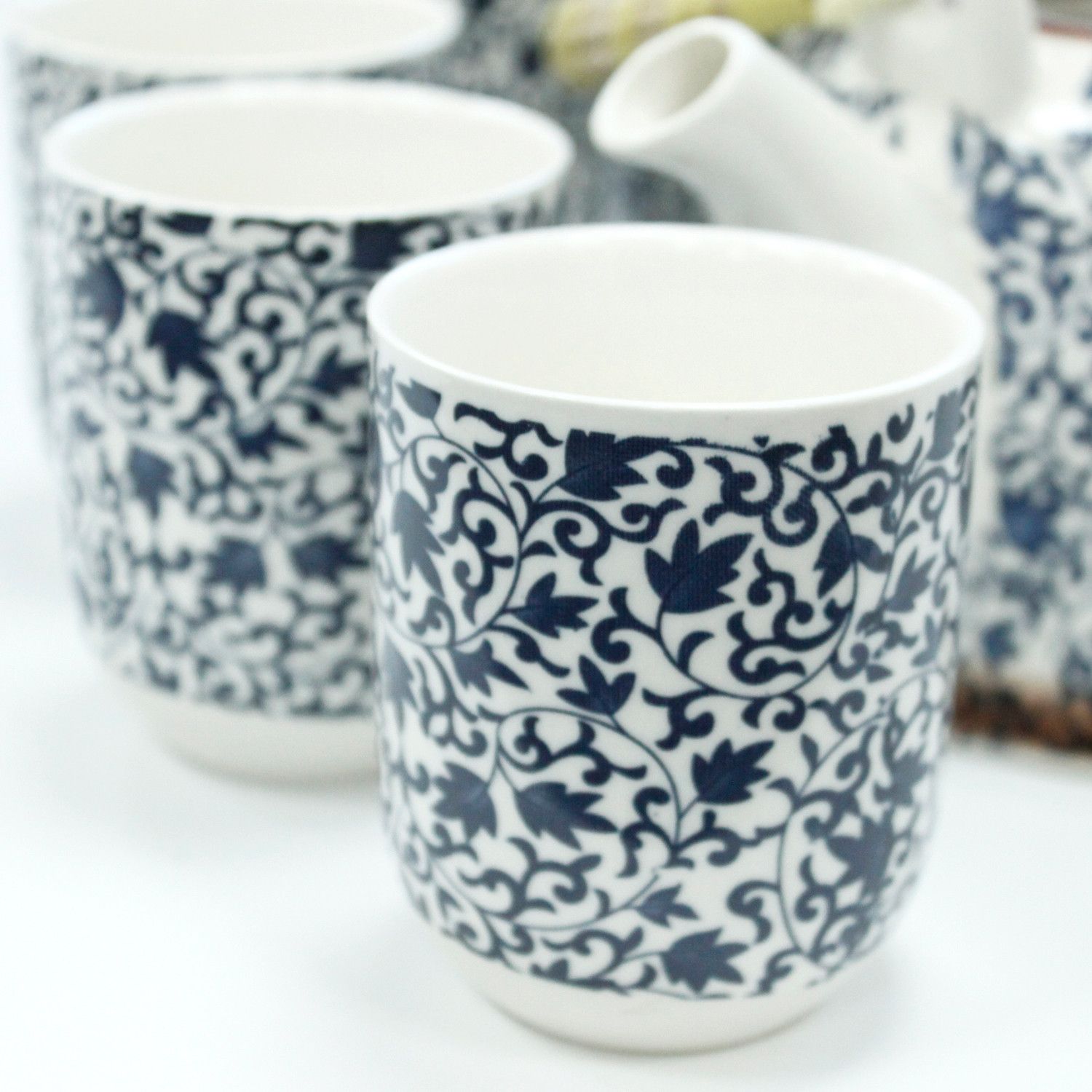 Herbal Teapot Set - Blue Pattern - Image 2