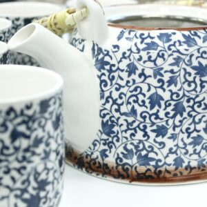 Herbal Teapot Set - Blue Pattern - Image 6