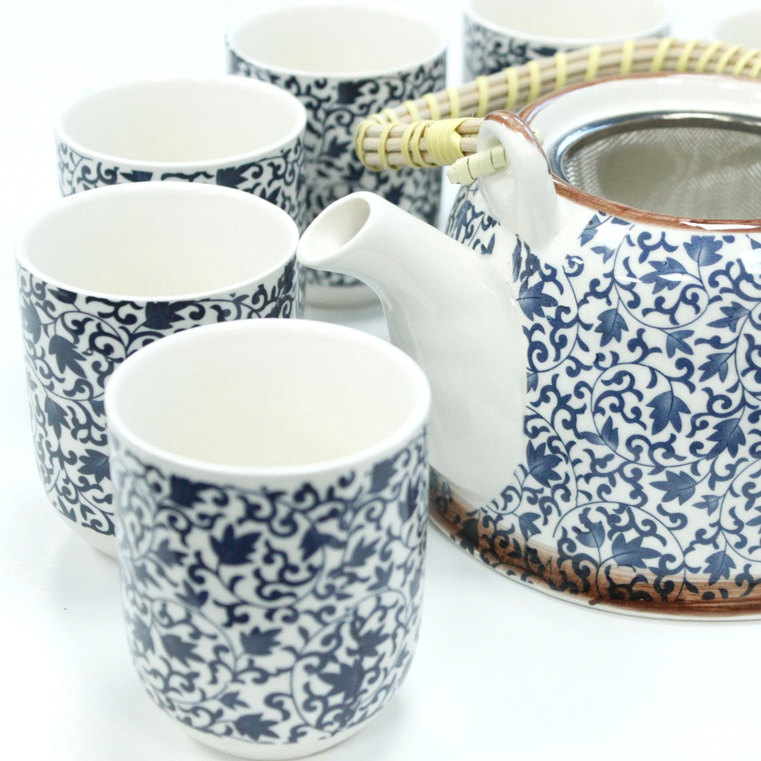 Herbal Teapot Set - Blue Pattern - Image 3