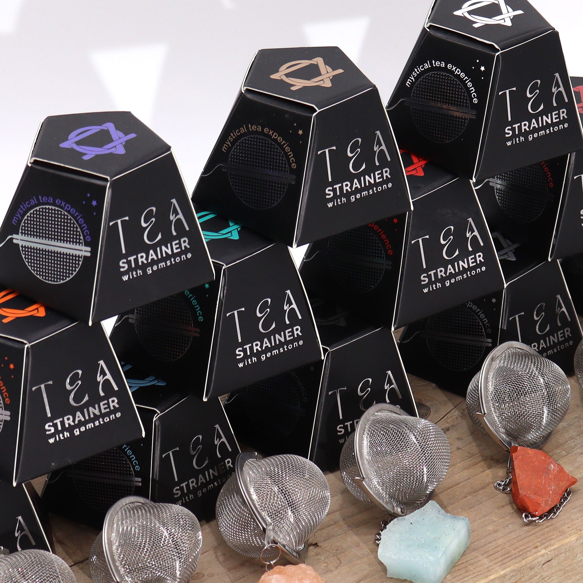 Raw Crystal Gemstone Tea Strainer - Aquamarine - Image 4