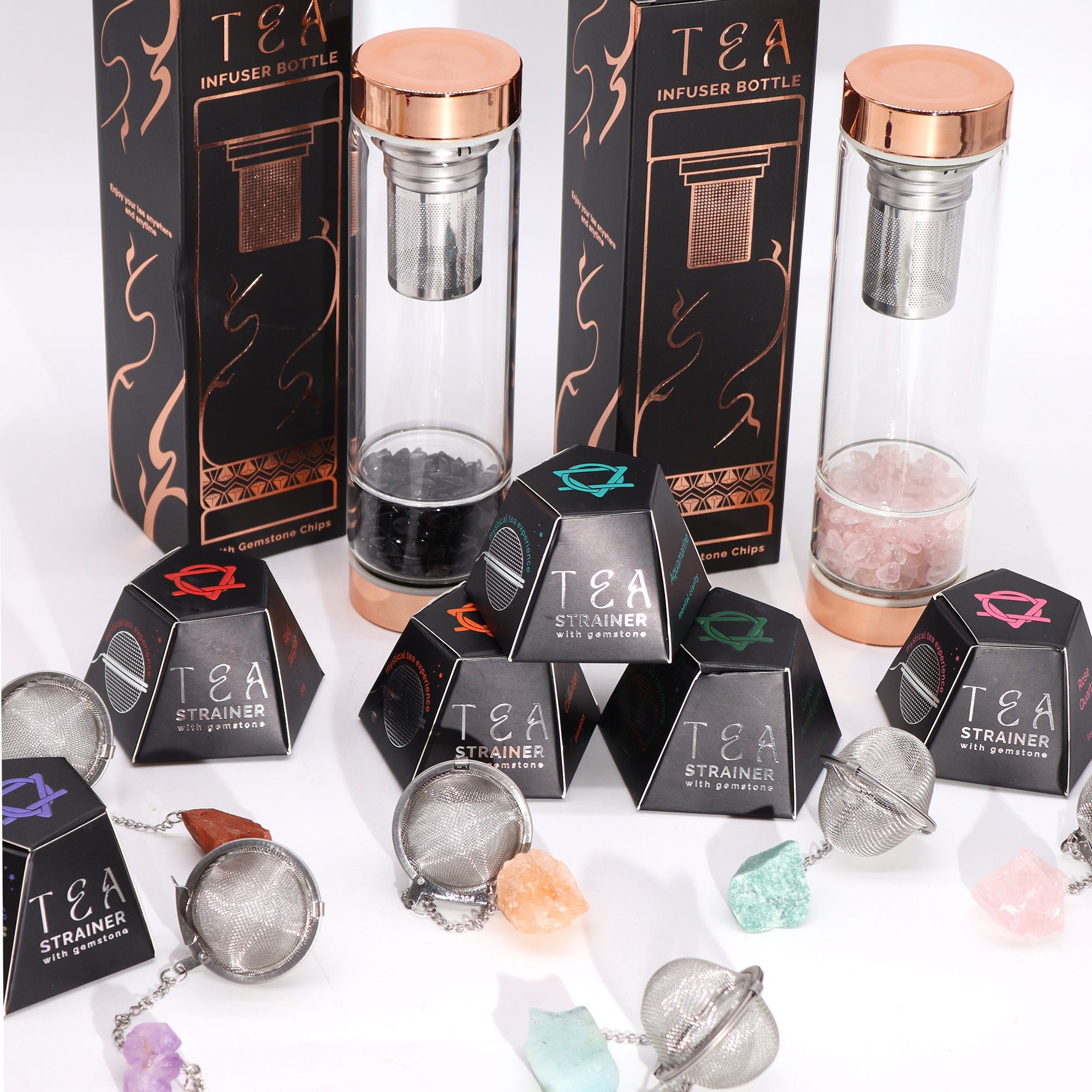 Raw Crystal Gemstone Tea Strainer - Aquamarine - Image 7