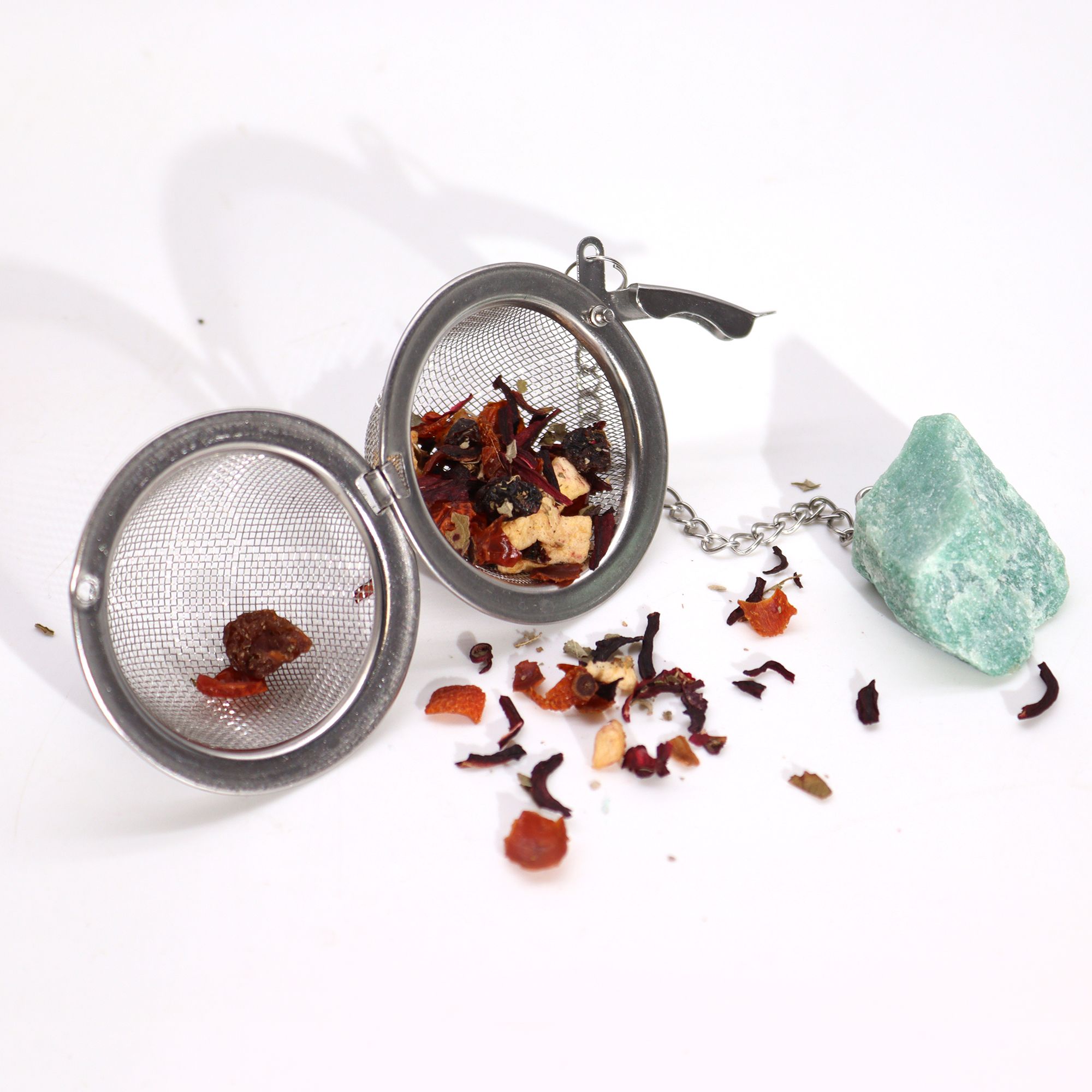 Raw Crystal Gemstone Tea Strainer - Aquamarine - Image 6