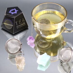 Raw Crystal Gemstone Tea Strainer - Aquamarine - Image 2