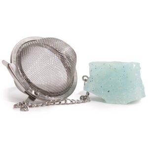 Raw Crystal Gemstone Tea Strainer - Aquamarine - Image 5